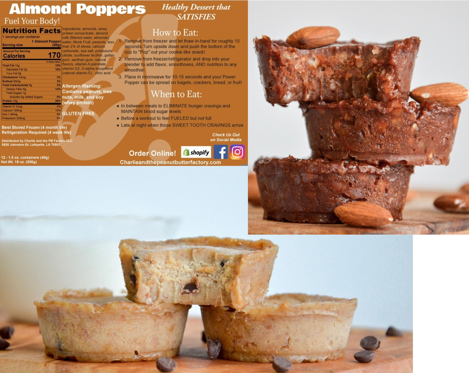 Sampler Almond Pack (12 - 2 oz. Poppers)