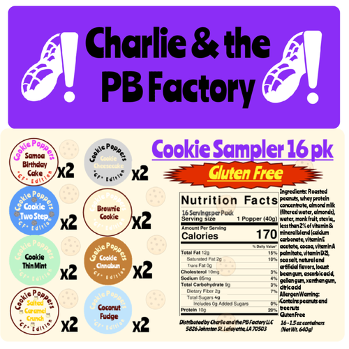 *GF* Cookie Sampler Pack (16 - 2 oz. Poppers)