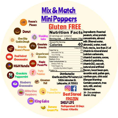 *GF* Mini Popper  Mix & Match Pack (48/72/96 Minis)