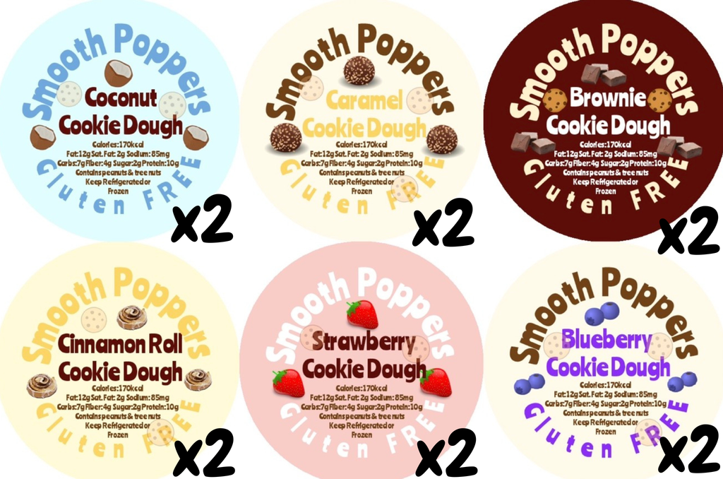 Cookie Dough Sampler Box (12 - 2 oz. Poppers)