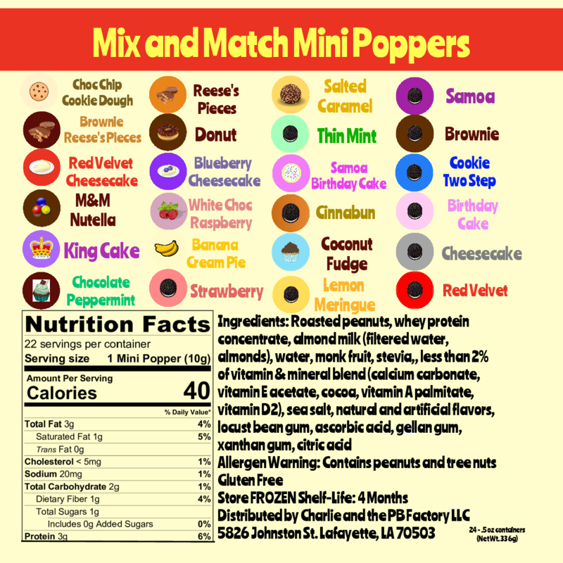 *GF* Mini Popper  Mix & Match Pack (48/72/96 Minis)