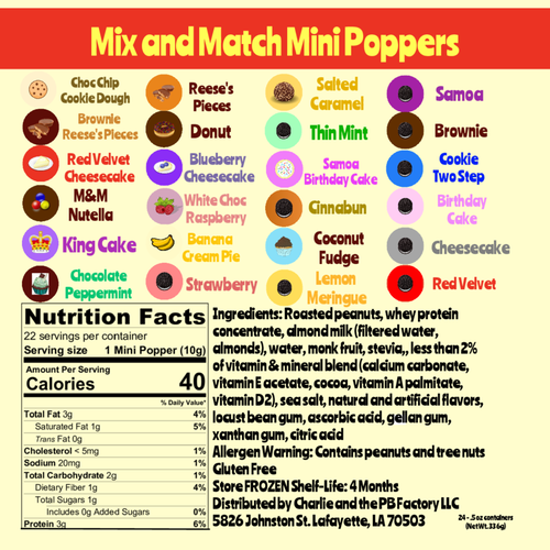 *GF* Mini Popper  Mix & Match Pack (48/72/96 Minis)