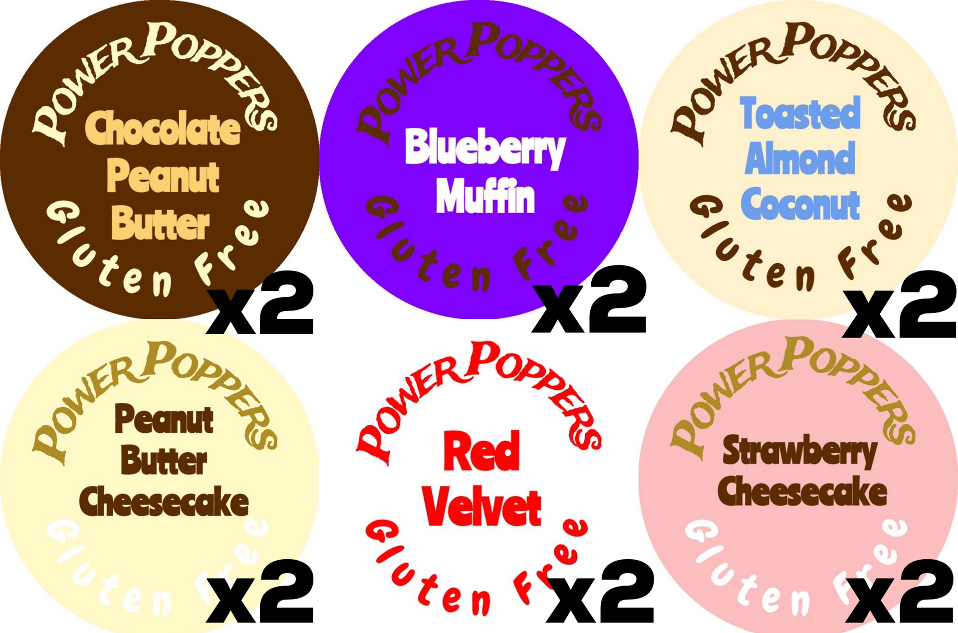 Sampler Power Pack (12 - 2 oz. Poppers) – The Peanut Butter Factory