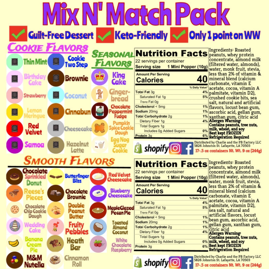 *Mini* Popper Mix and Match Pack (66/88 Minis)